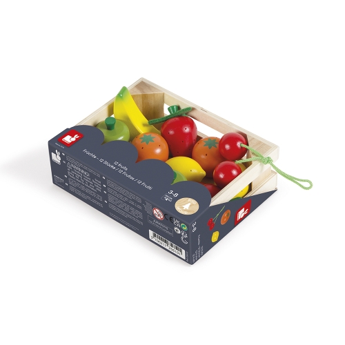 Janod in the Kitchen Crate of fruit (12-piece)