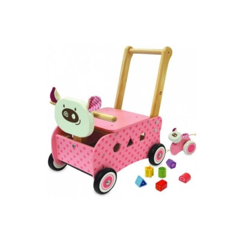 I'm Toy walking/pushcart piggy - pink