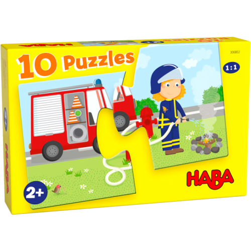 Haba 10 puzzles Auxiliary vehicles
