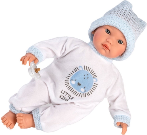 Llorens Mini Baby Doll Cuquito Blue blank with sound 30 cm
