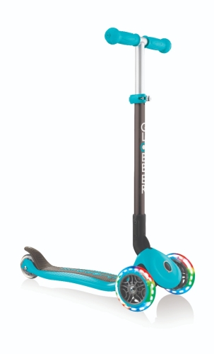 2nd Chance - Globber Primo 3-wheel Foldable Step Pastel Teal with lights 