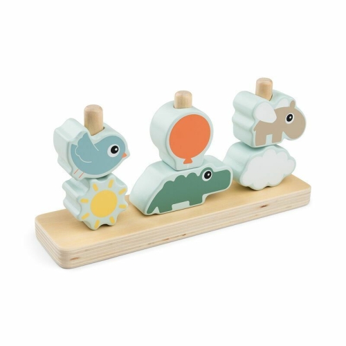 Done by Deer Wooden Stacking Toys Happy Clouds Colour Mix