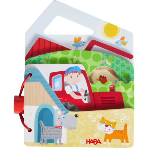 Haba Wooden baby book Tractor