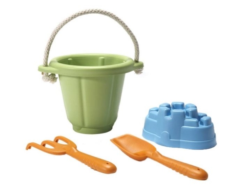 Green Toys Sand Play Set Green Bucket