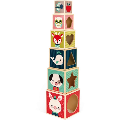 Janod Baby Forest Stacking tower blocks