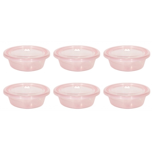 Miffy Storage Boxes with Lid (6) 210ml Pink
