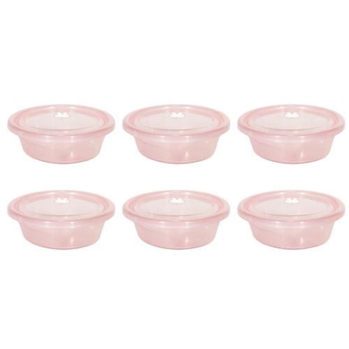 Miffy Storage Boxes with Lid (6) 210ml Pink