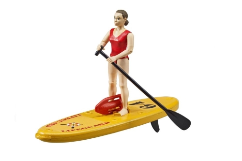 Bruder bworld lifeguard with stand-up paddle board