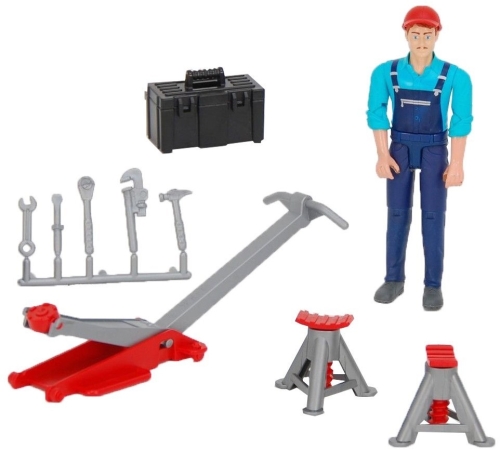Bruder Garage Mechanic with Jack and Tools 10.7cm