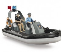 Bruder speedboat with flashing light, 2 figs and accessories