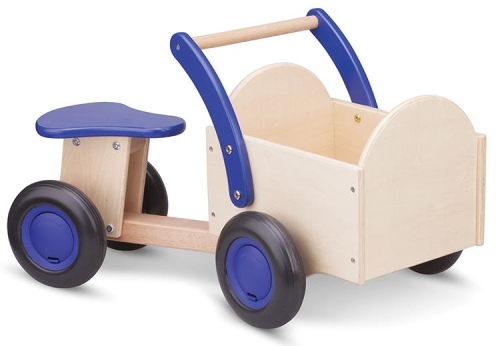New Classic Toys Wooden Cargo Bike Wood/Blue