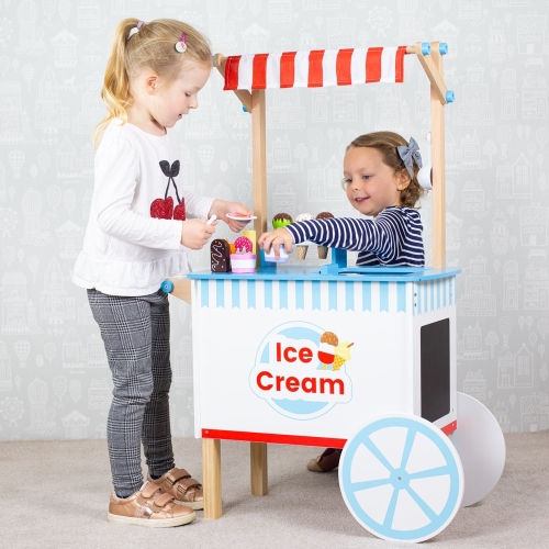 BigJigs ice cream cart with accessories