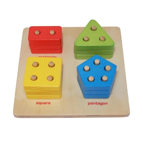 Engelhart Sorting board Geometric Rubberwood