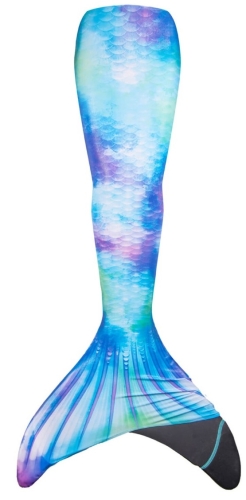 FinFun Mermaid Tail Watercolour Waves Size S (Age 6)