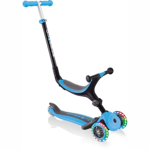 2nd Chance - Globber Go Up Foldable Plus Step Pastel Blue with Lights