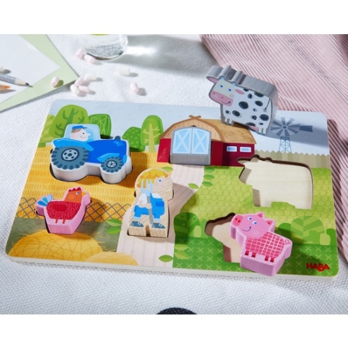 Haba wooden puzzle on the farm