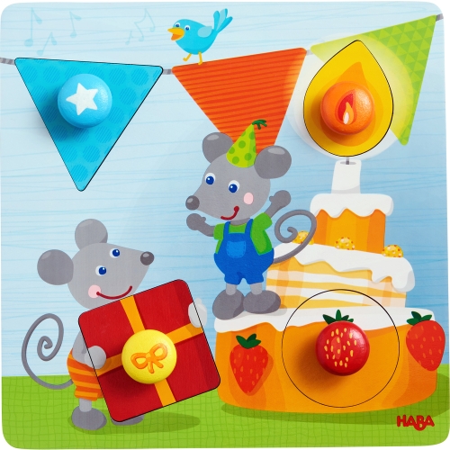 Haba inlay puzzle mouse party