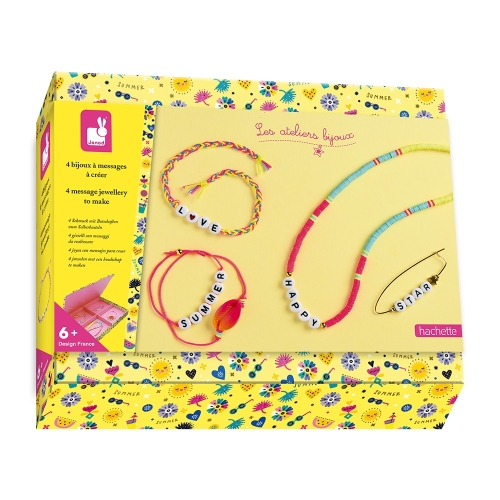 Janod craft set making bracelets with text