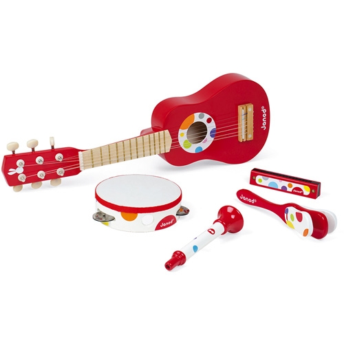 Janod musical instruments confetti red