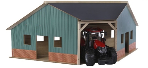 Kids Globe Agricultural Shed for 3 Vehicles 1:16