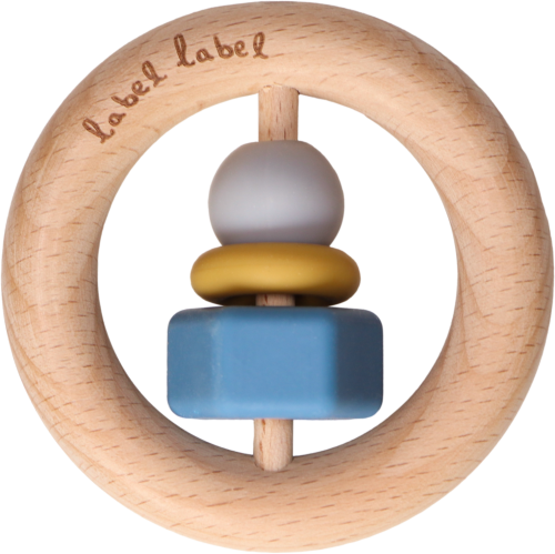 Label Label Teether Blue