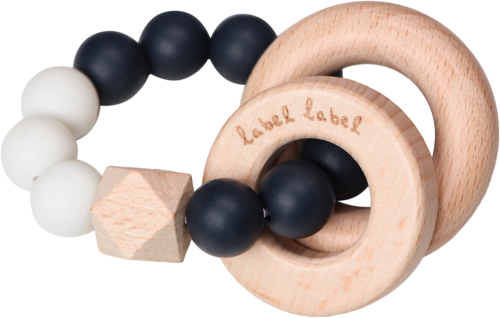 Label Label Teether Beads Black