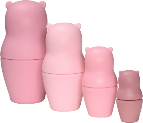 Label Label stacking toys matruschka dolls pink