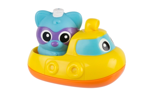 Playgro bath toy raccoon and submarine