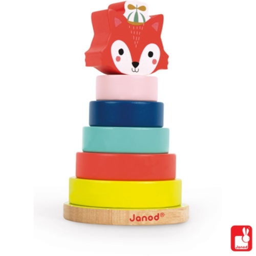 Janod Baby Forest stacking tower fox