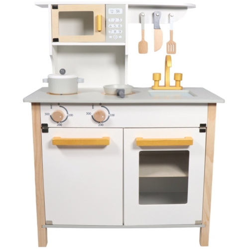 Tryco wooden kitchen white with gold