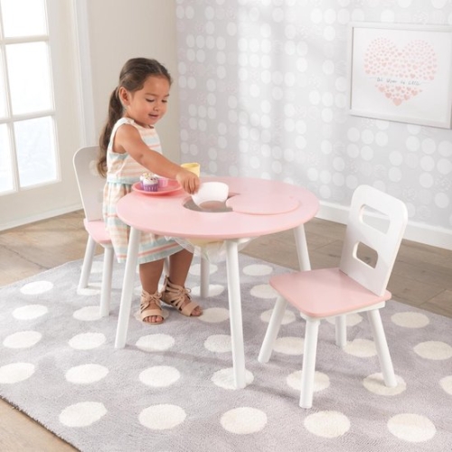 Kidkraft Round Table with 2 Chairs Pink