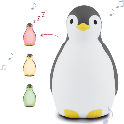 Zazu Sleep Trainer / Night Light Pam the Penguin Gray