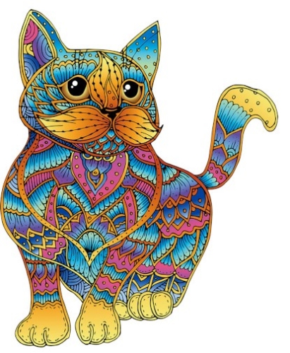 Eureka Rainbow Wooden Puzzle Cat