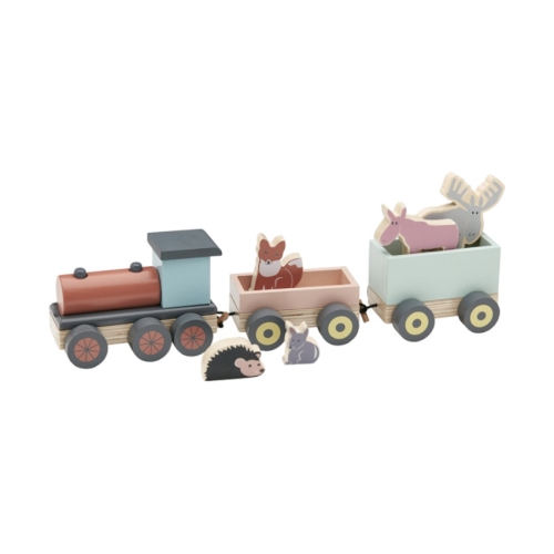 Kid's Concept wooden play train with animals EDVIN