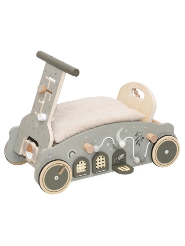 Label Label Label 3-in-1 Wooden Walking Trainer Olive Green
