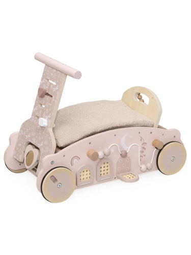 Label Label 3-in-1 Wooden Walking Trainer Pink