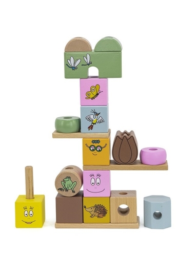 Label Label Barbapapa Wooden Stacking Blocks