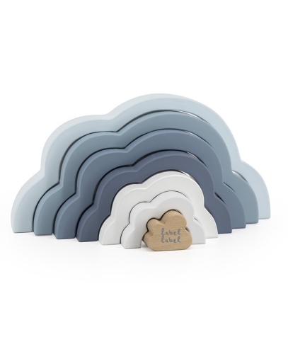 Label Label rainbow puzzle cloud blue