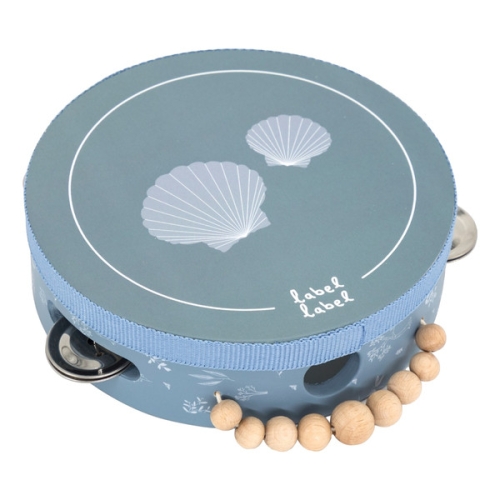 Label Label Wooden Tambourine Blue