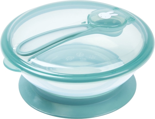 Miffy Bowl with Suction Cup, Lid and Spoon Mint