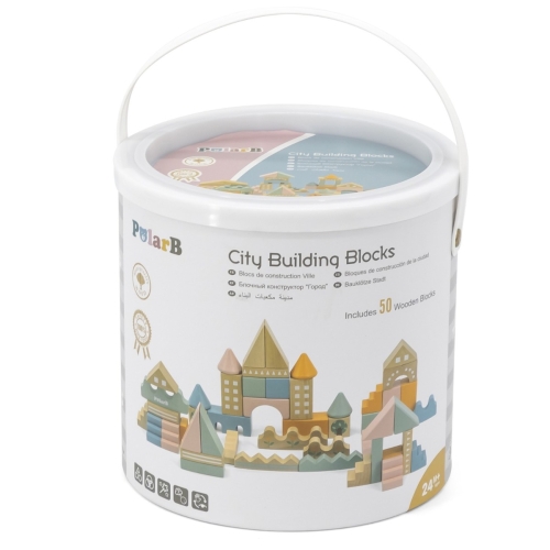PolarB City Building Blocks - 50 pieces