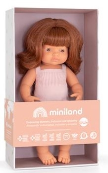 Miniland Baby doll Red hair 38 cm 