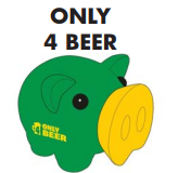 Piggy Bank Green with Yellow