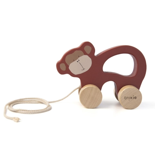 Trixie Wooden Pulling Toy Mr Monkey