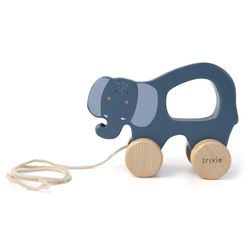 Trixie Wooden Pulling Toy Mrs Elephant