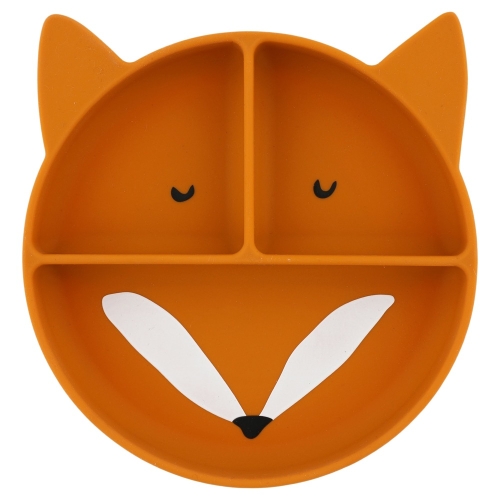 Trixie Silicone Plate with Compartments and Suction Cup Mr Fox