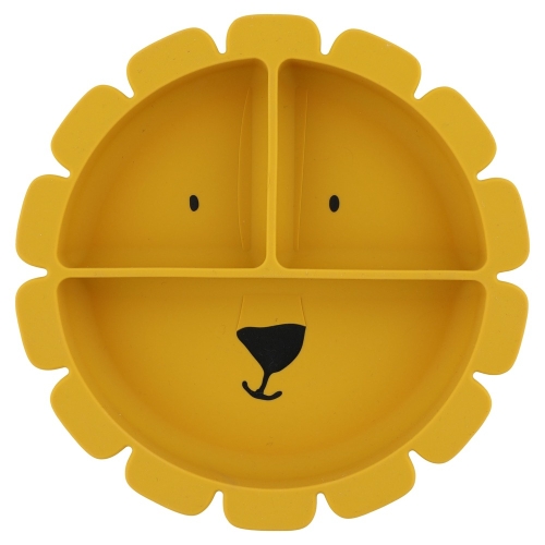 Trixie Silicone Plate with Compartments and Suction Cup Mr Lion