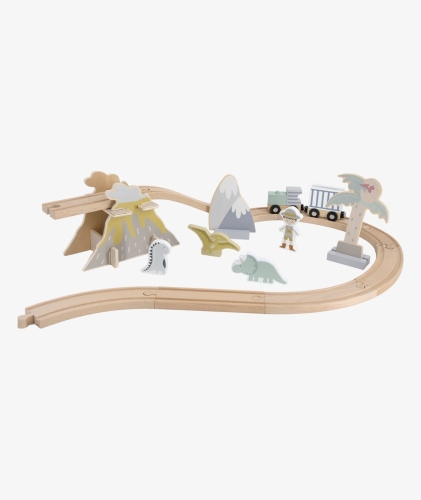 Tryco Wooden Train Set Expansion Dinosaurs