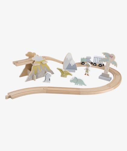 Tryco Wooden Train Set Expansion Dinosaurs