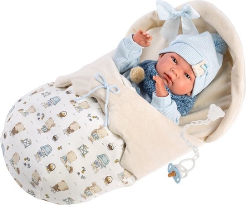 Llorens Baby Doll Nico Blue with Sleeping Bag 40 cm